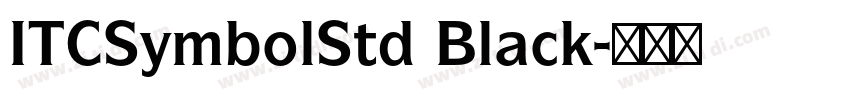 ITCSymbolStd Black字体转换